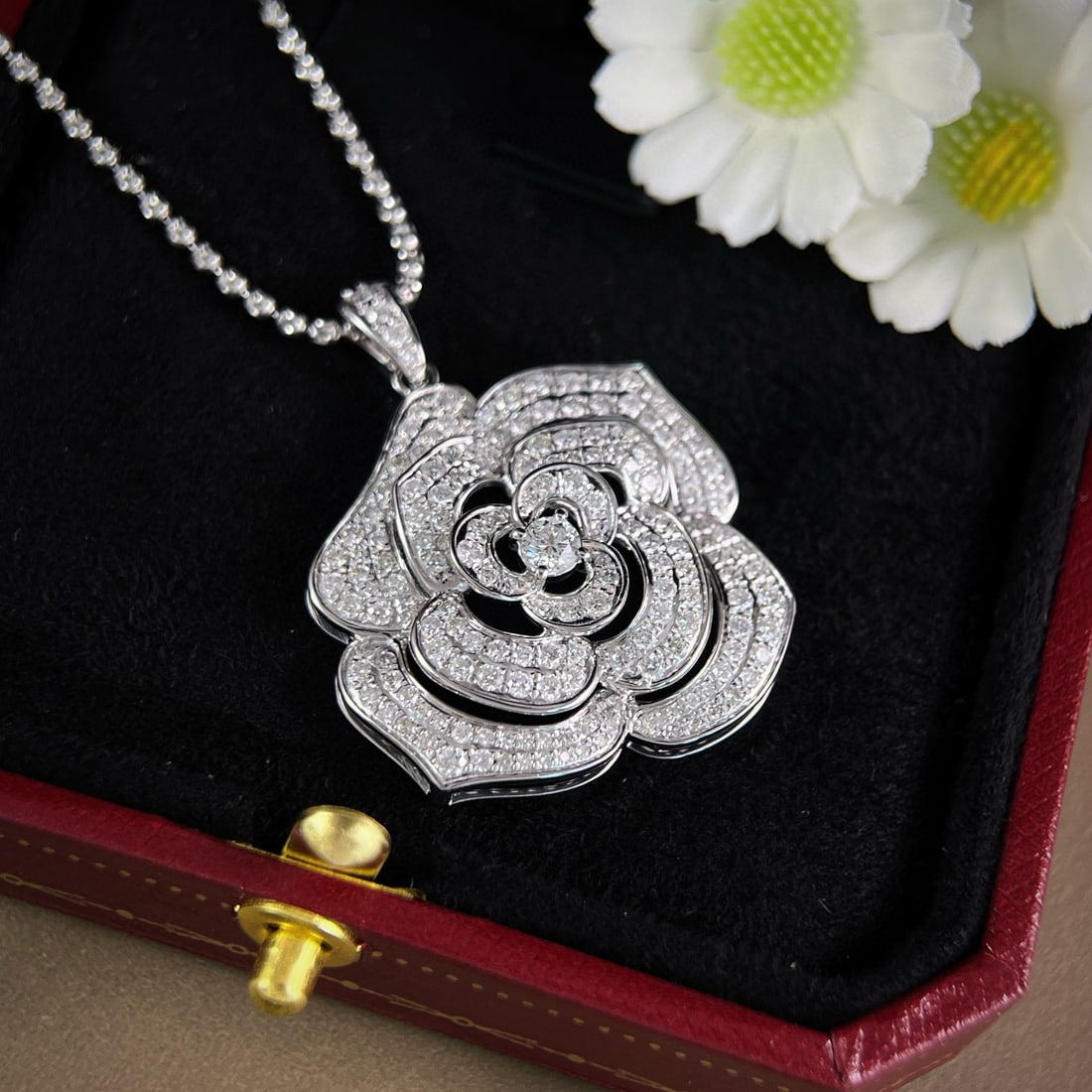 14k Gold 2 Ct Natural H Diamond Pendant( Without Chain ) - 3
