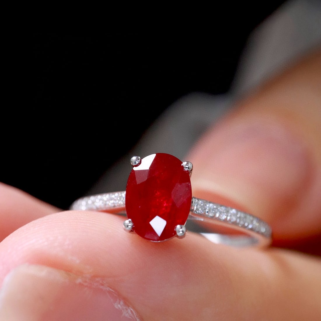 14k Gold 1.22 Ctw Natural Ruby & Diamond Ring - 4