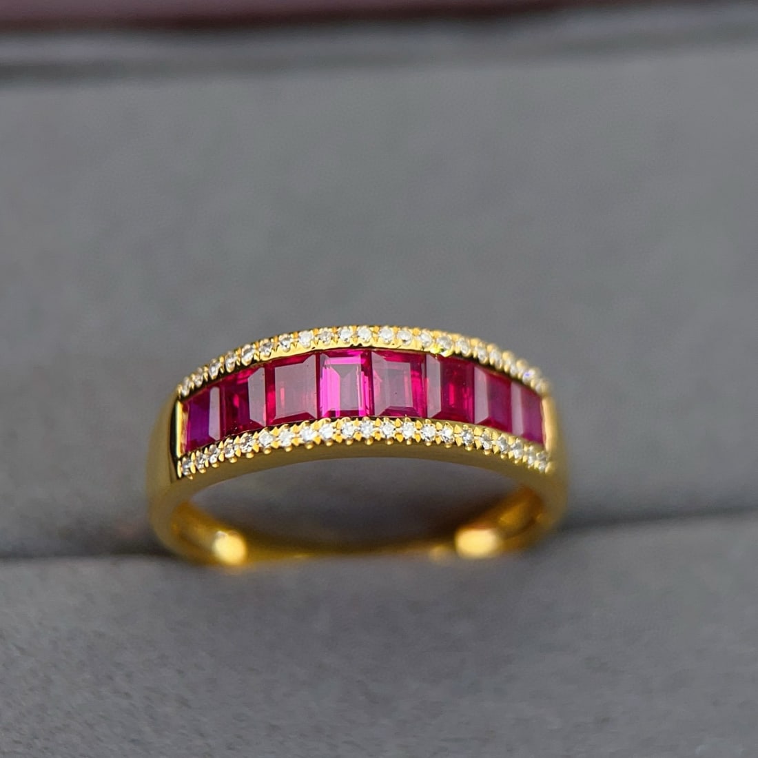 14k Gold 2.2 Ct Natural Ruby & Diamond Ring - 5