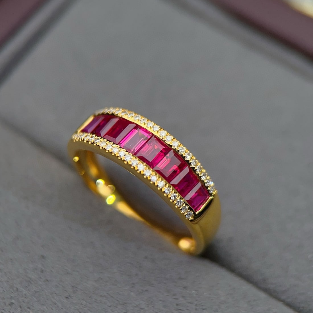 14k Gold 2.2 Ct Natural Ruby & Diamond Ring - 6