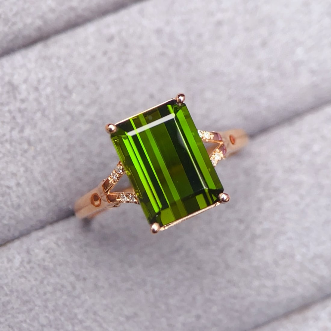 14k Gold 4.17 Ctw Natural Tourmaline & Diamond Ring - 4
