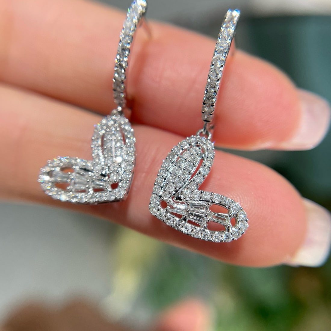 14k Gold 0.75 Ct Natural H Diamond Earrings - 3