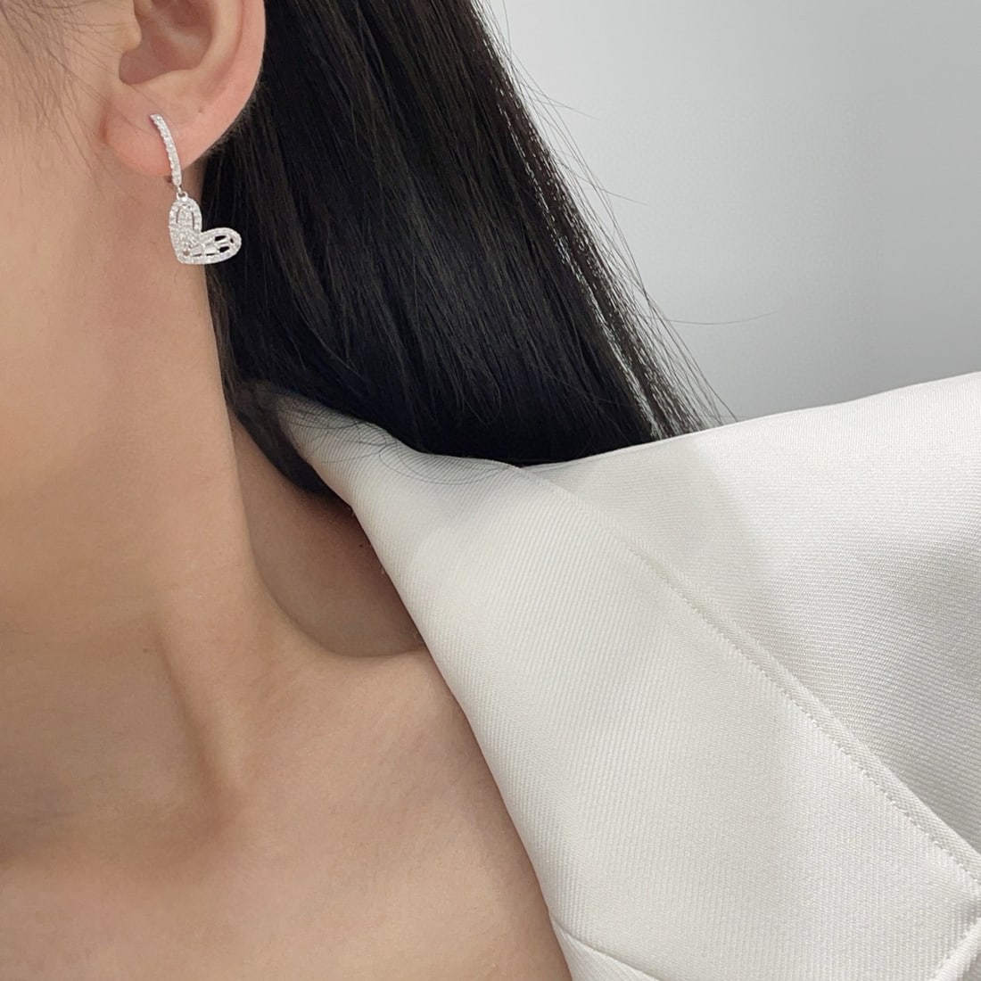 14k Gold 0.75 Ct Natural H Diamond Earrings - 8