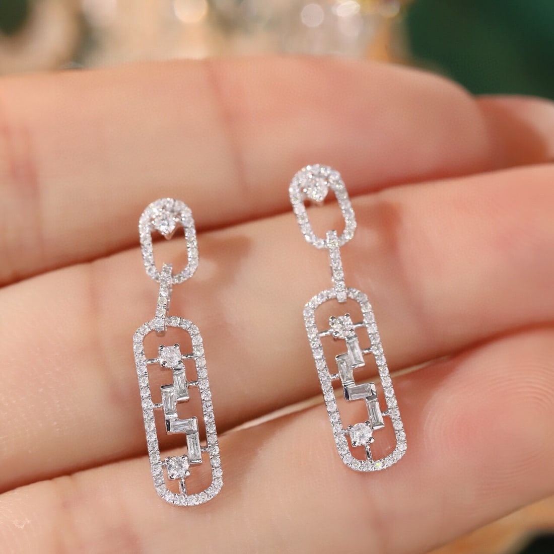 14k Gold 0.5 Ct Natural H Diamond Earrings - 3