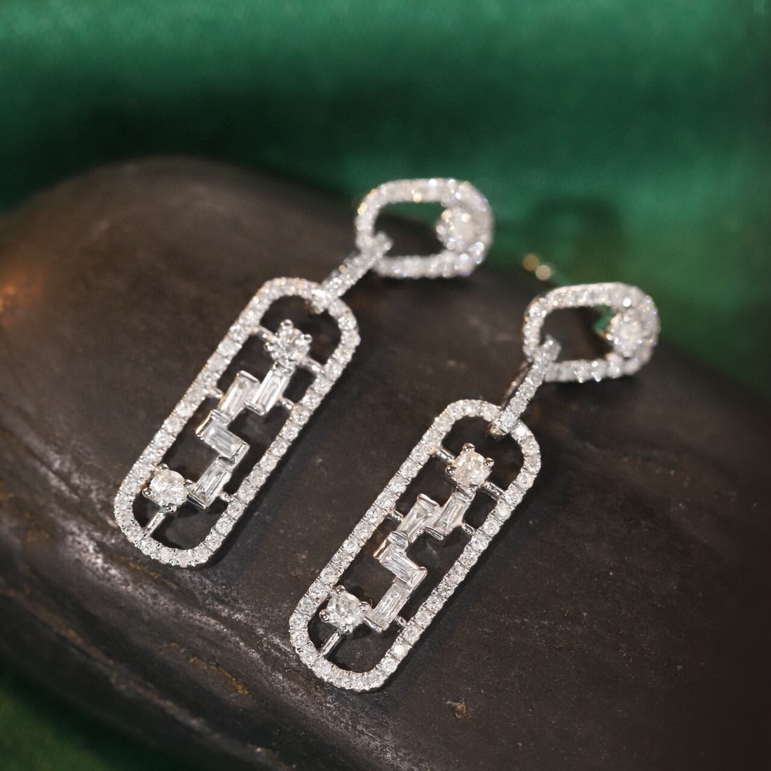 14k Gold 0.5 Ct Natural H Diamond Earrings - 7