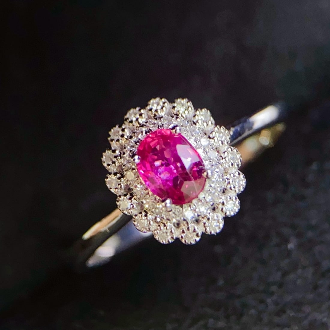 14k Gold 0.55 Ct Natural Ruby & Diamond Ring (1 of 6)