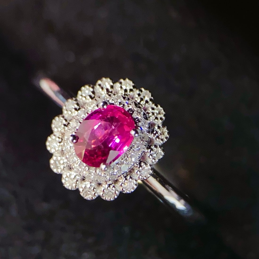 14k Gold 0.55 Ct Natural Ruby & Diamond Ring - 4