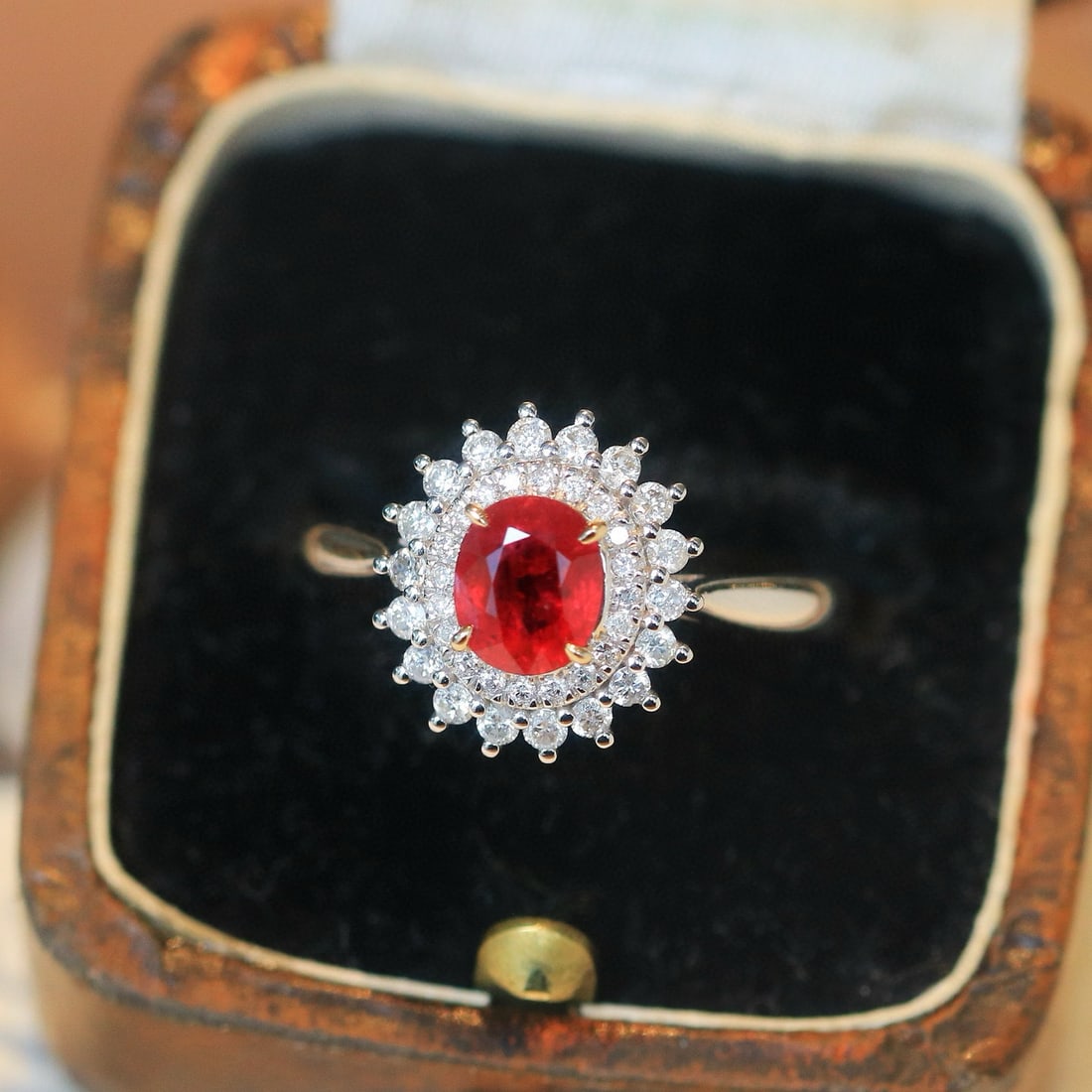 14k Gold 1.14 Ctw Natural Ruby & Diamond Ring - 2