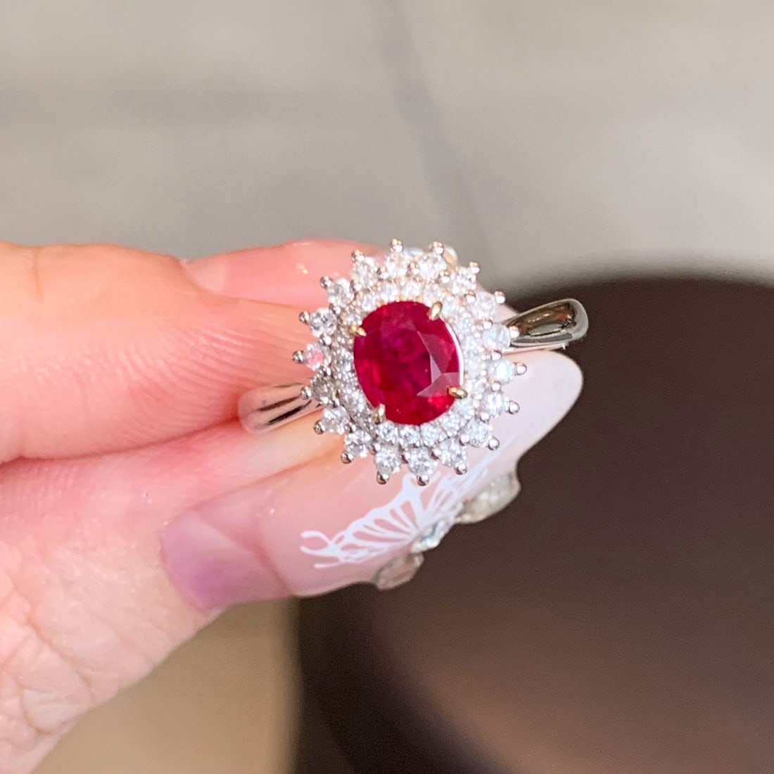 14k Gold 1.14 Ctw Natural Ruby & Diamond Ring - 5