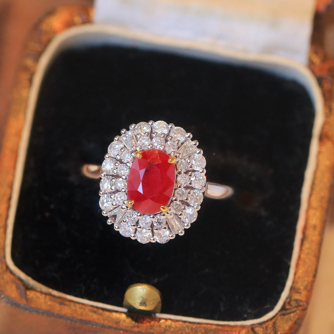 14k Gold 1.72 Ctw Natural Ruby & Diamond Ring - 2