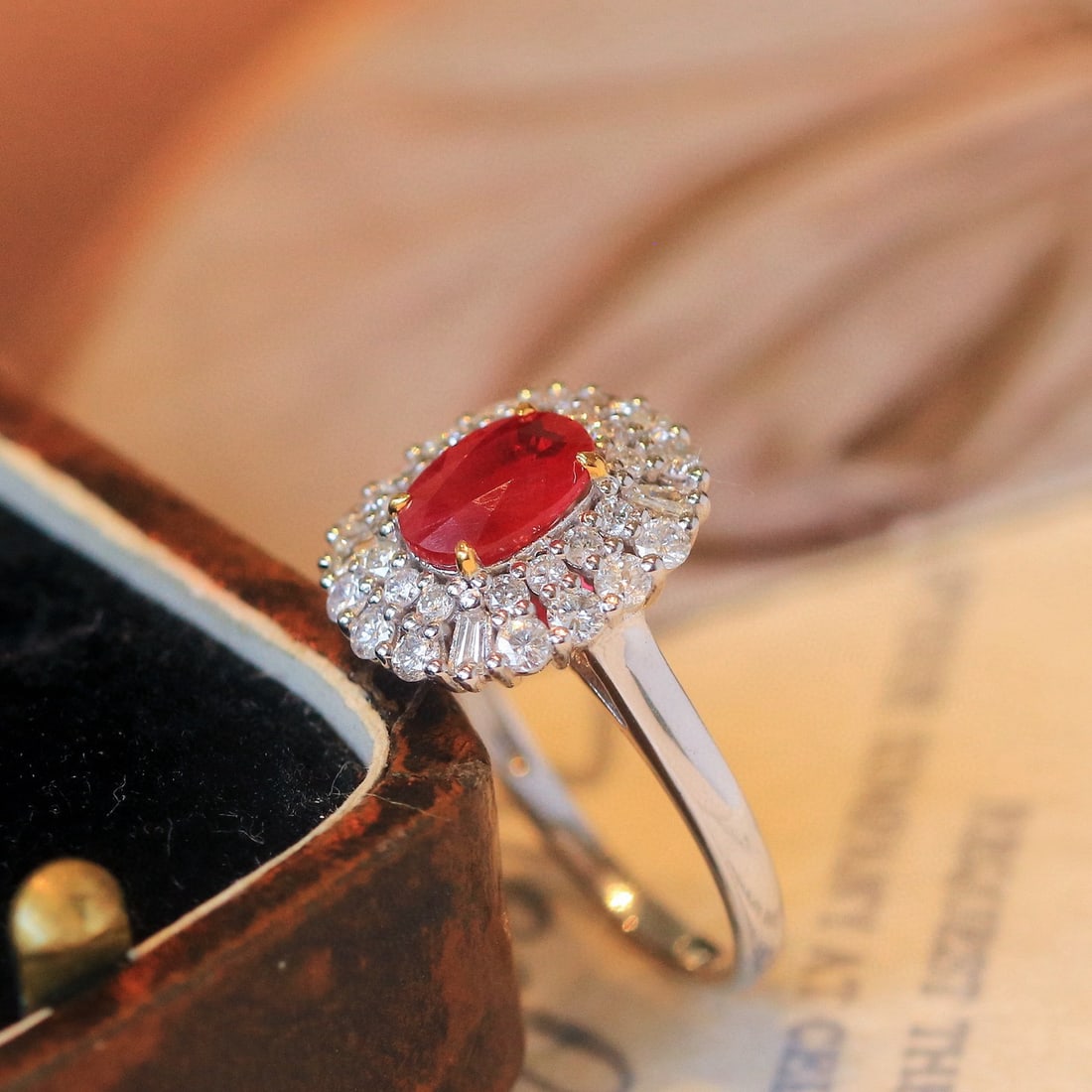 14k Gold 1.72 Ctw Natural Ruby & Diamond Ring - 3