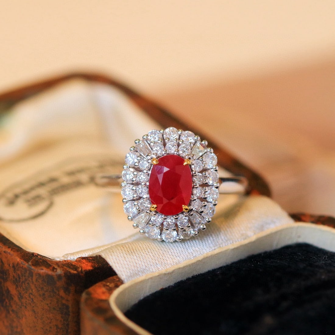 14k Gold 1.72 Ctw Natural Ruby & Diamond Ring - 4