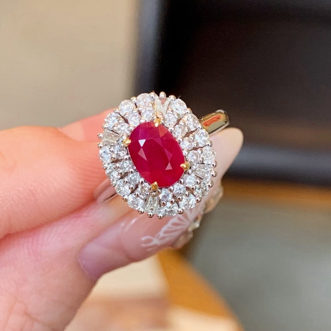 14k Gold 1.72 Ctw Natural Ruby & Diamond Ring - 5
