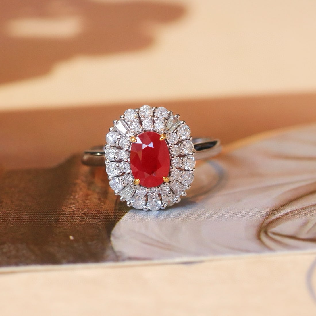 14k Gold 1.72 Ctw Natural Ruby & Diamond Ring - 6