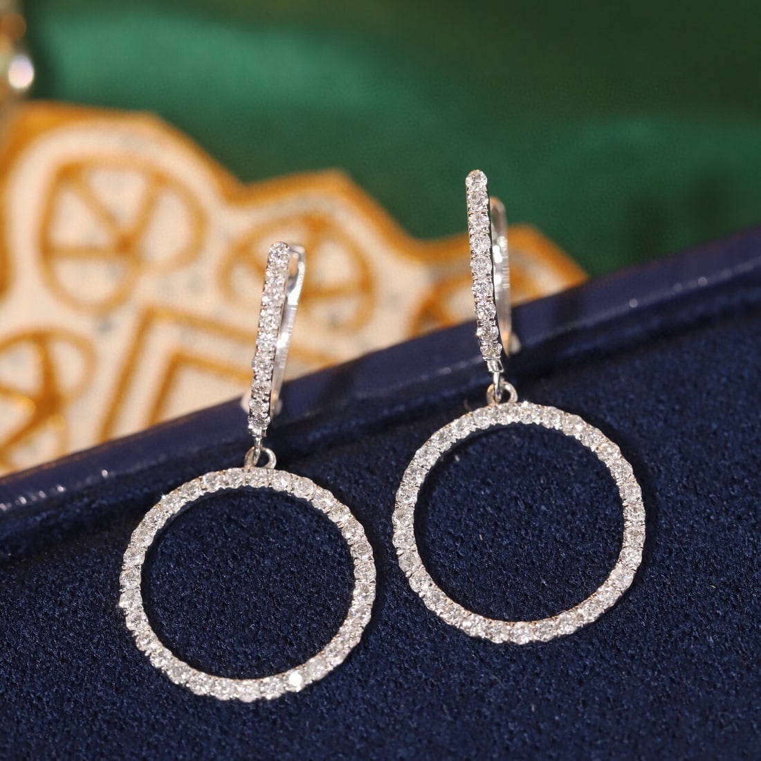 14k Gold 0.6 Ct Natural H Diamond Earrings - 3