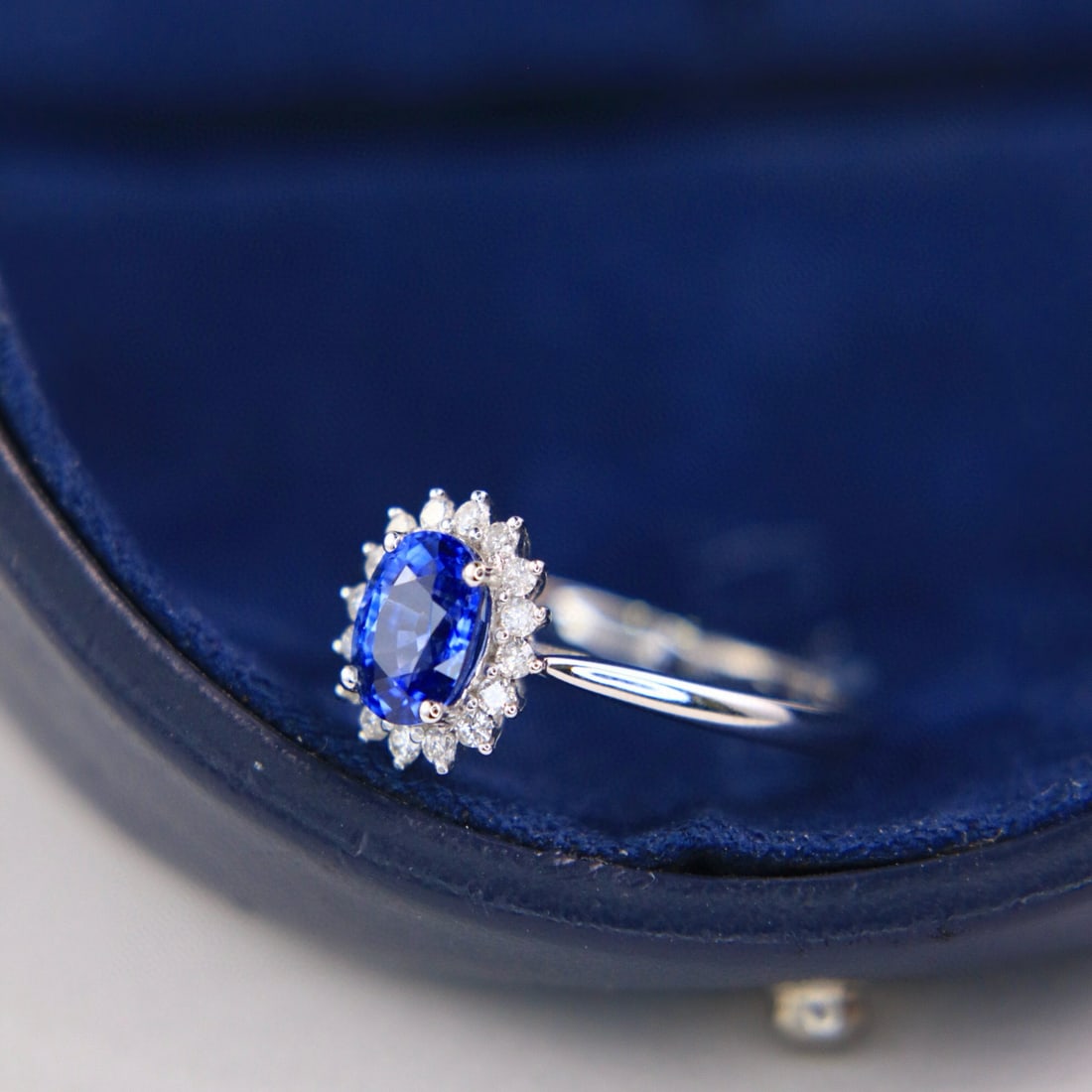 14k Gold 1.14 Ctw Natural Sapphire & Diamond Ring - 2
