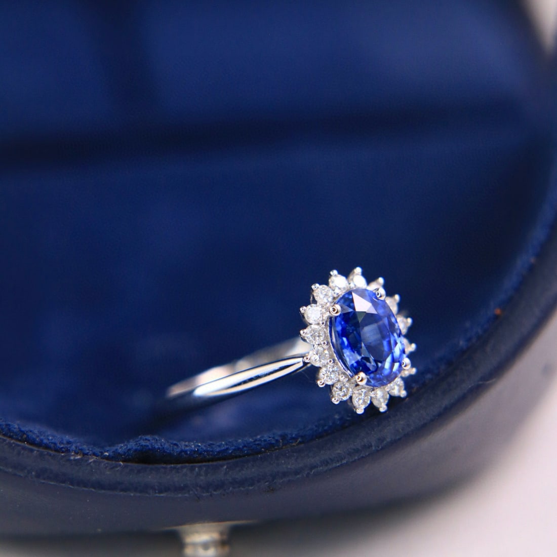14k Gold 1.14 Ctw Natural Sapphire & Diamond Ring - 3