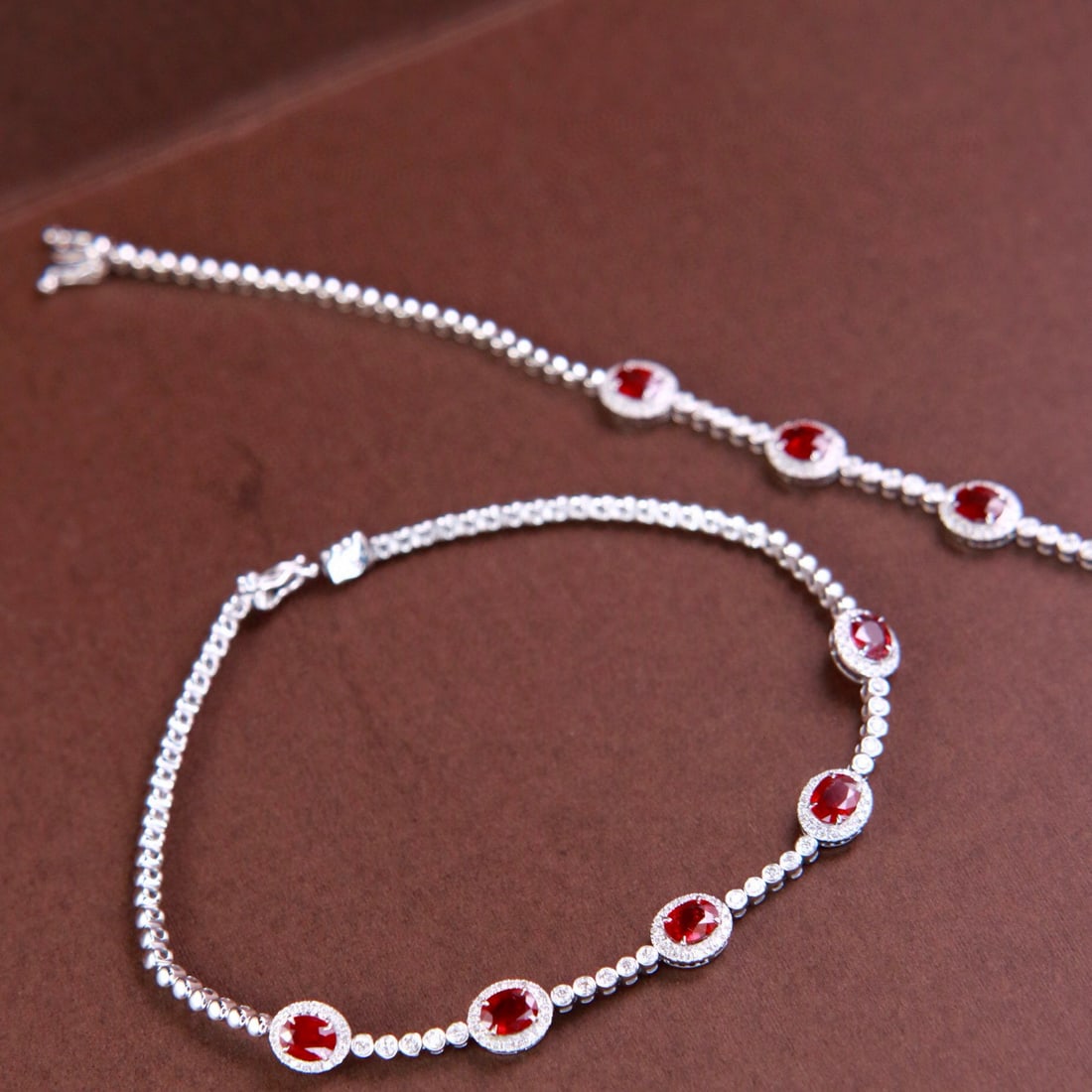 14k Gold 1.93 Ctw Natural Ruby & Diamond Bracelet - 2