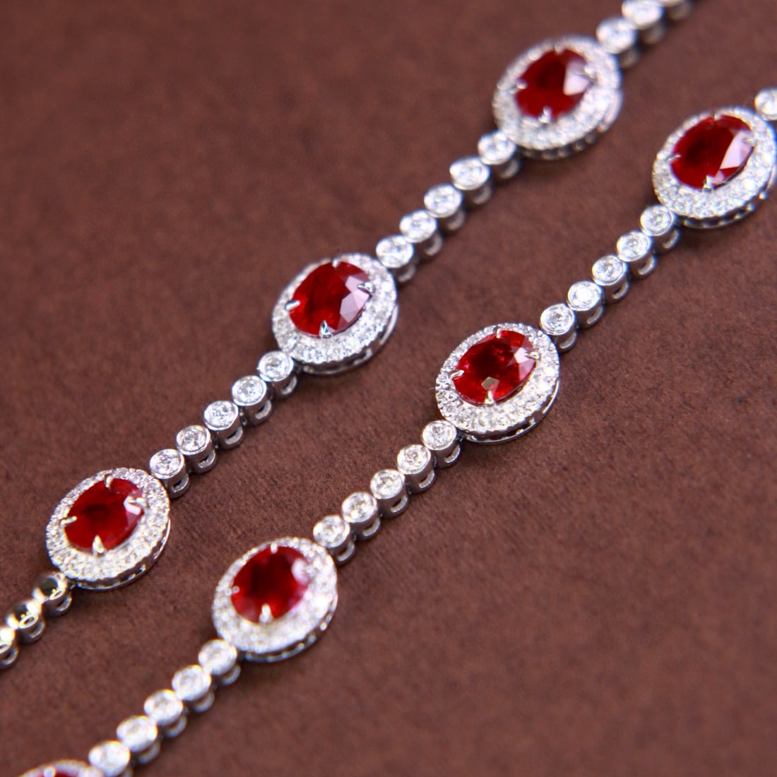 14k Gold 1.93 Ctw Natural Ruby & Diamond Bracelet - 5