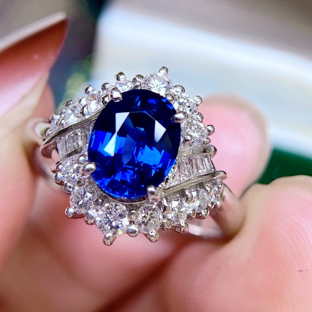 14k Gold 2.32 Ctw Natural Sapphire & Diamond Ring - 5