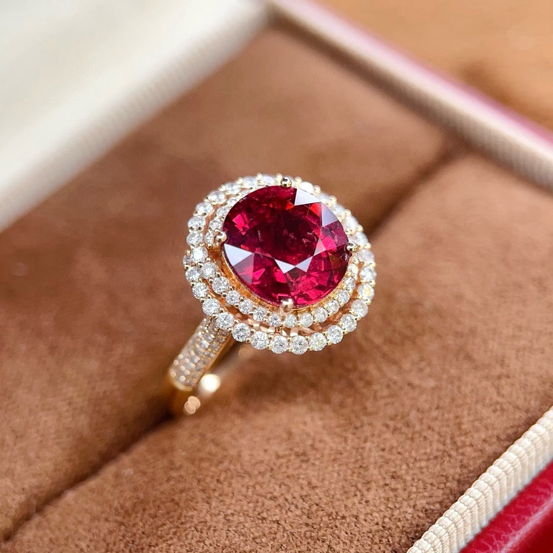 14k Gold 3.98 Ctw Natural Tourmaline & Diamond Ring - 3