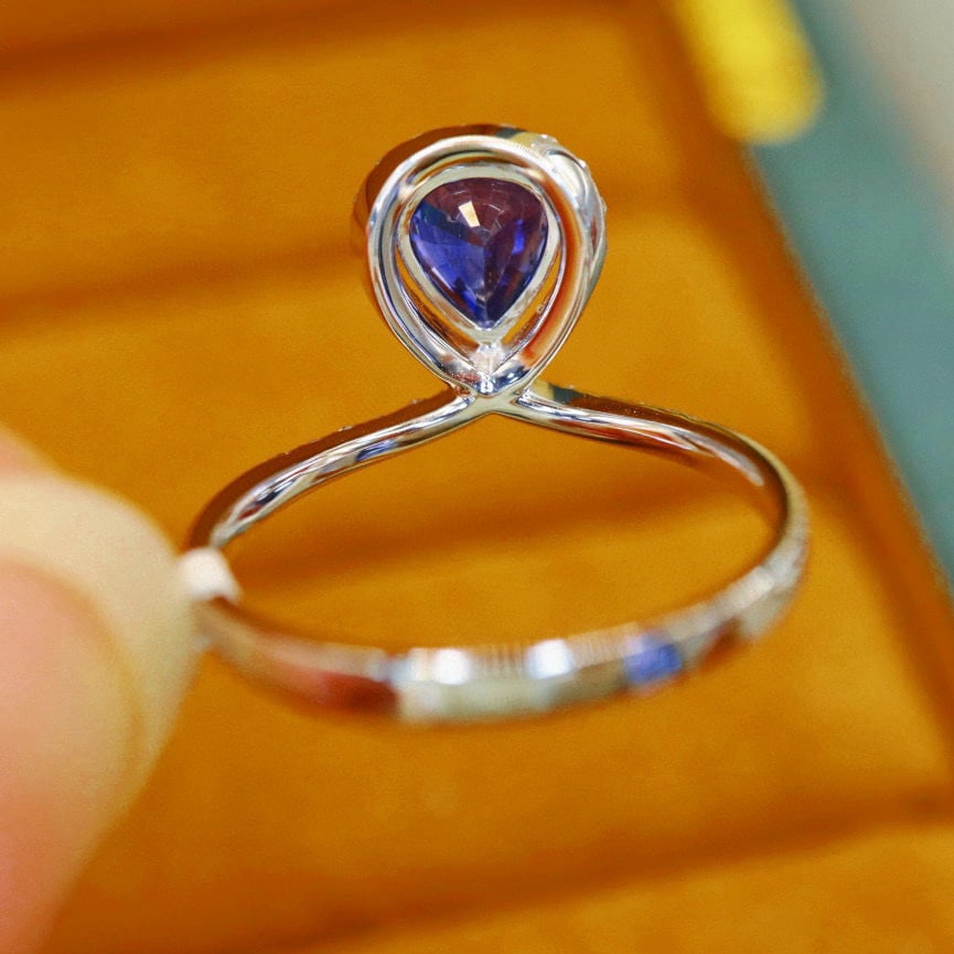 14k Gold 1.58 Ctw Natural Sapphire & Diamond Ring - 2