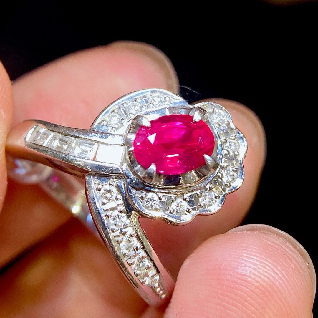 14k Gold 1.50 Ctw Natural Ruby & Diamond Ring - 3
