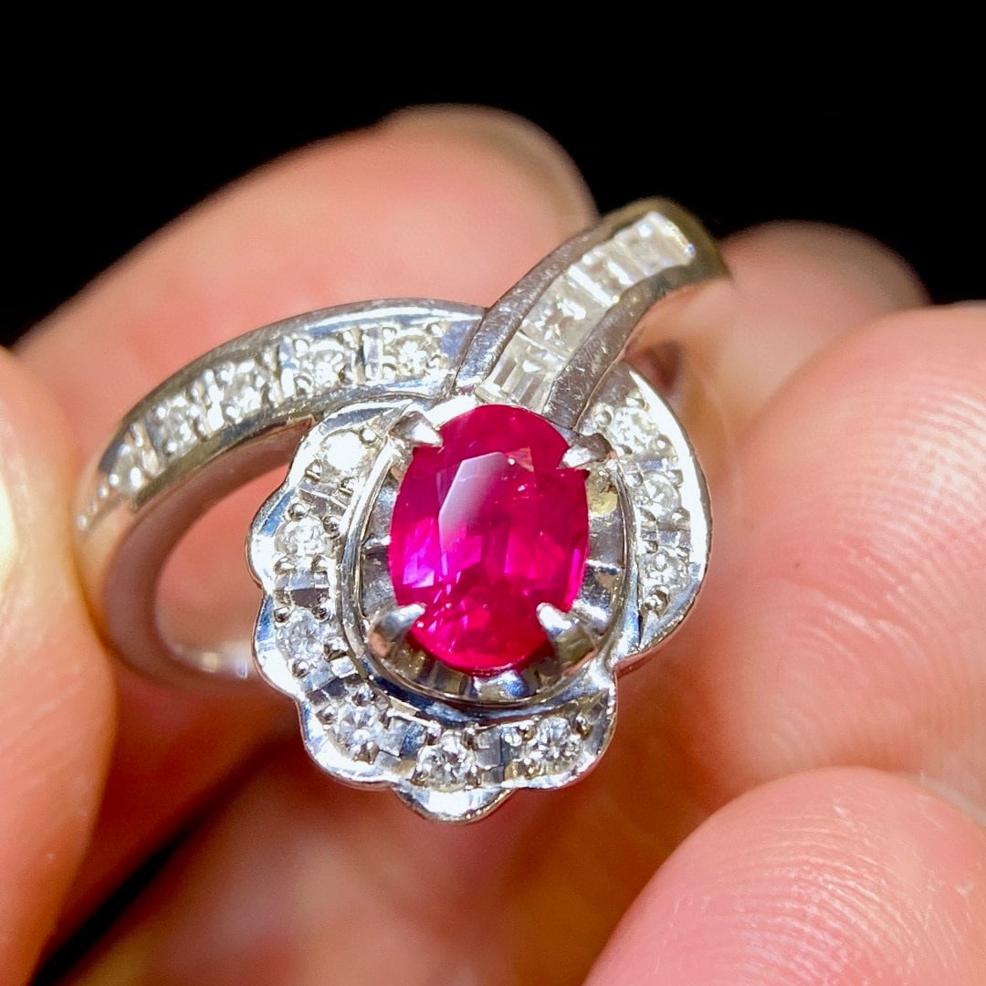 14k Gold 1.50 Ctw Natural Ruby & Diamond Ring - 4