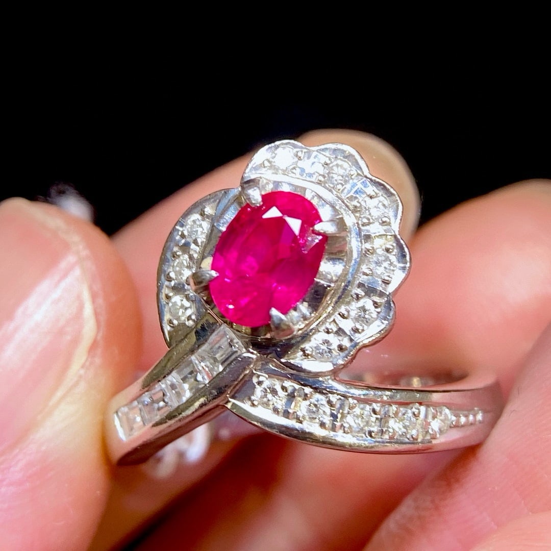 14k Gold 1.50 Ctw Natural Ruby & Diamond Ring - 5