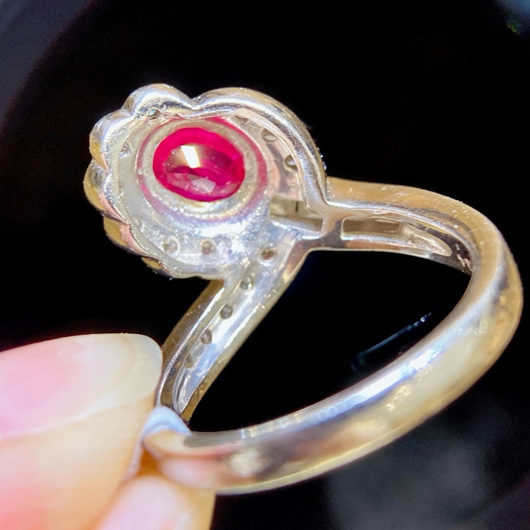 14k Gold 1.50 Ctw Natural Ruby & Diamond Ring - 6