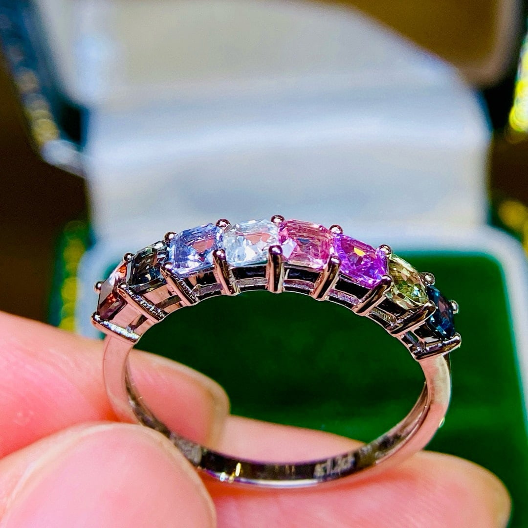 14k Gold 1.3 Ct Natural Sapphire Ring: Ref:230968335 // gold content:14k gold // ring size:7. 25us // // main gemstone:sapphire // shape:octagonal // carat weight:1. 3ct // color:color // treatment:natural // Condition: New Low Estimate: