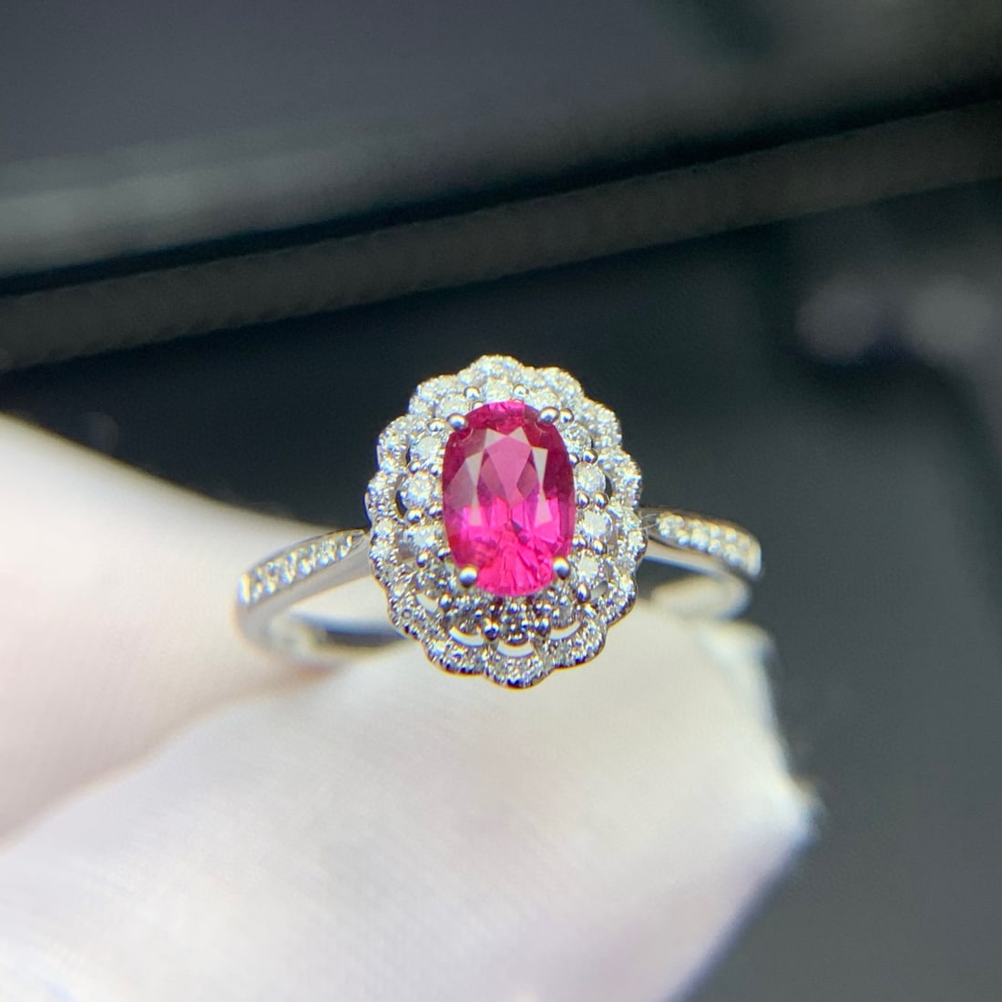 14k Gold 0.74 Ct Natural Ruby & Diamond Ring - 5