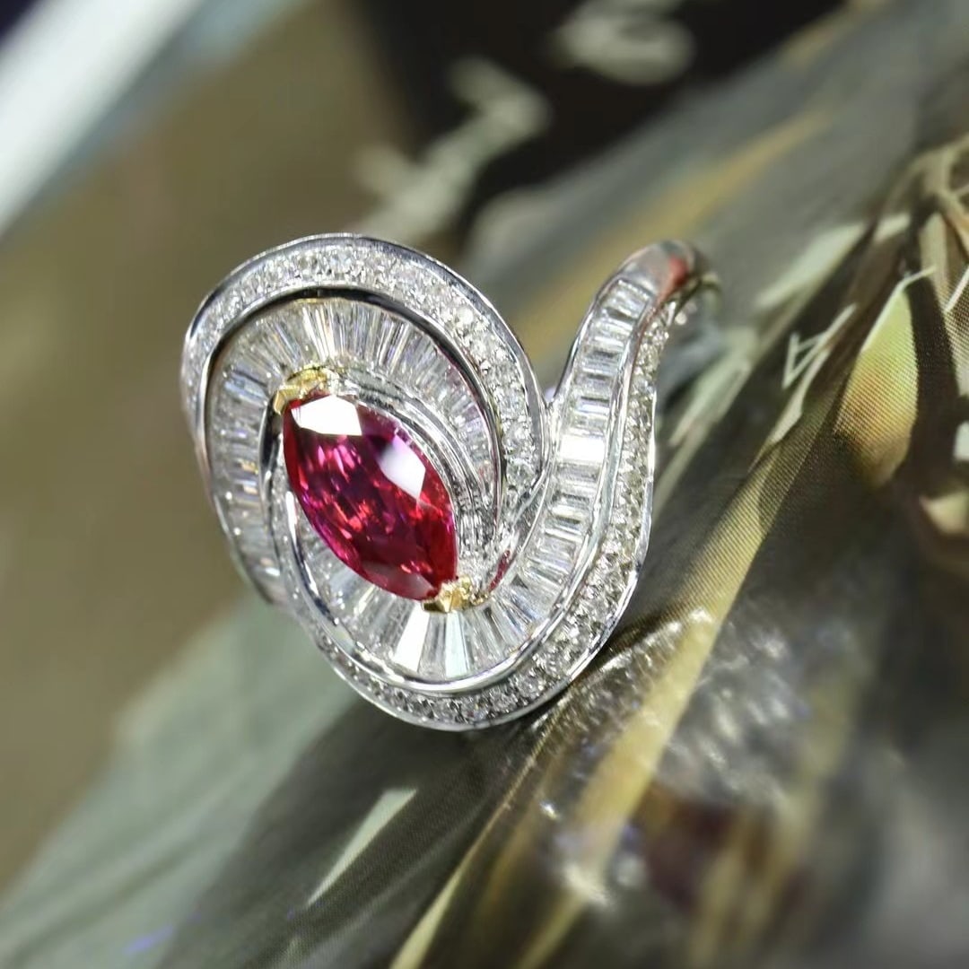 14k Gold 1.36 Ctw Natural Ruby & Diamond Ring - 3