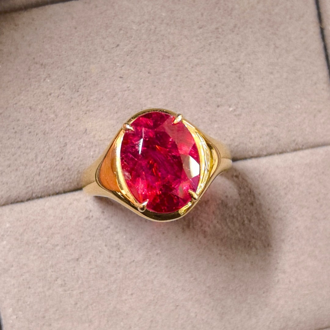 14k Gold 4.60 Ct Natural Tourmaline Ring - 2