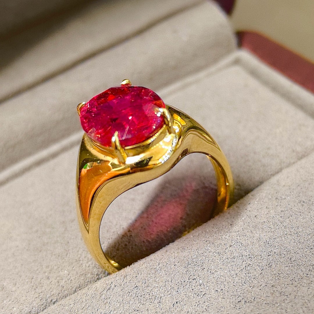 14k Gold 4.60 Ct Natural Tourmaline Ring - 3