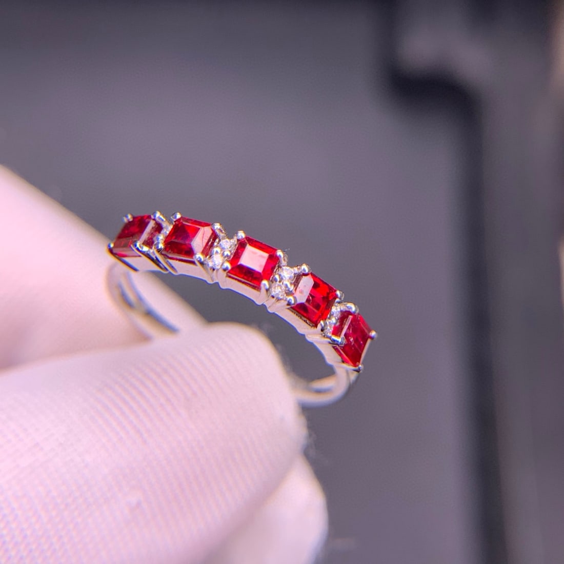 14k Gold 1.28 Ct Natural Ruby & Diamond Ring - 6