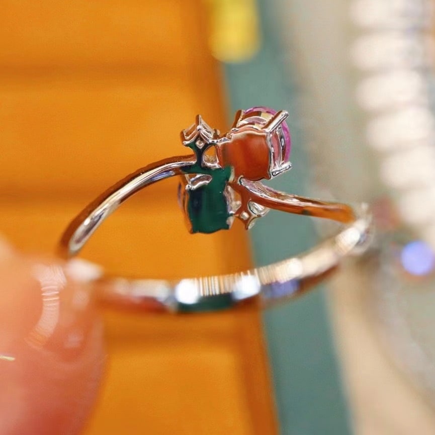 14k Gold 1.14 Ctw Natural Sapphire & Diamond & Toi Et Moi Ring - 5