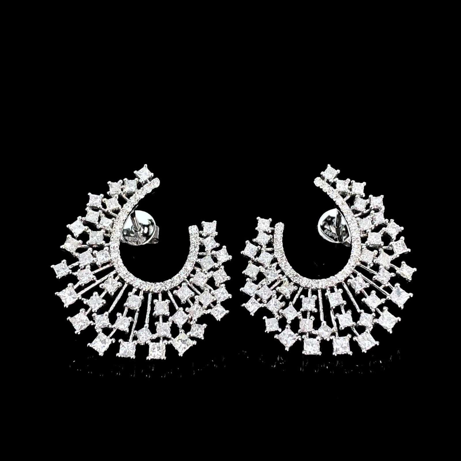 14k Gold 1.88 Ct Natural H Diamond Earrings (1 of 5)