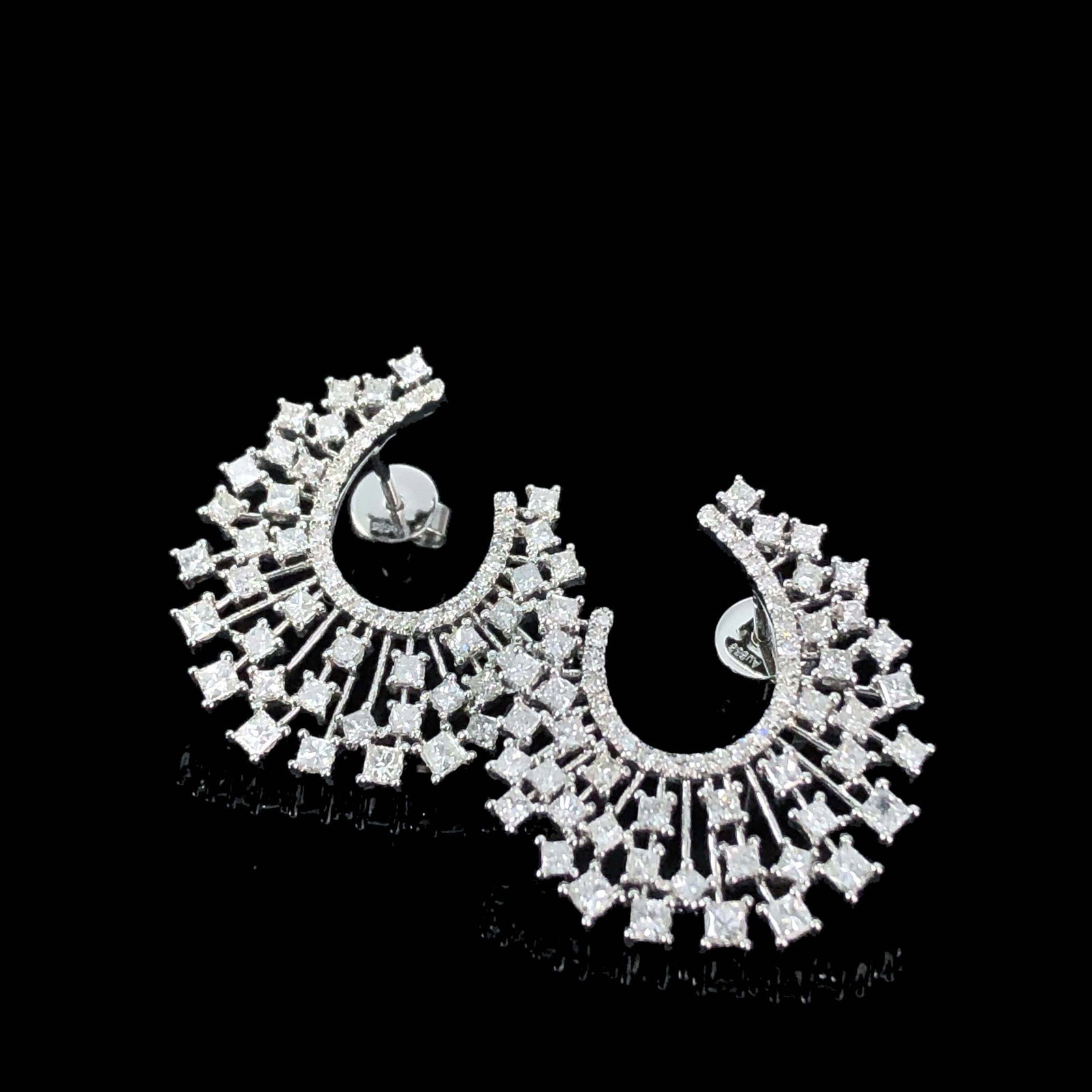 14k Gold 1.88 Ct Natural H Diamond Earrings - 3