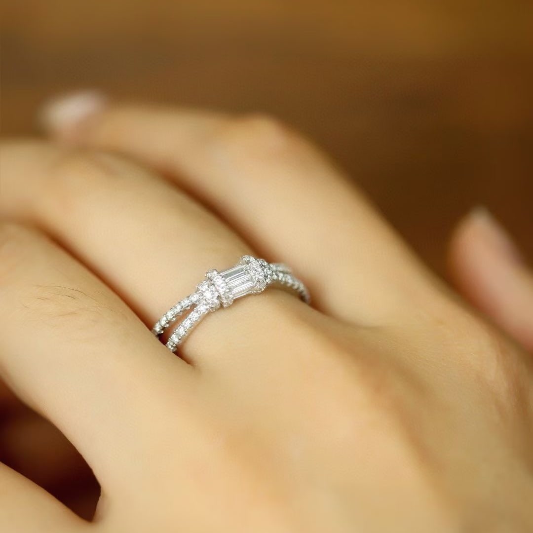 14k Gold 0.60 Ct Natural H Diamond Ring - 2