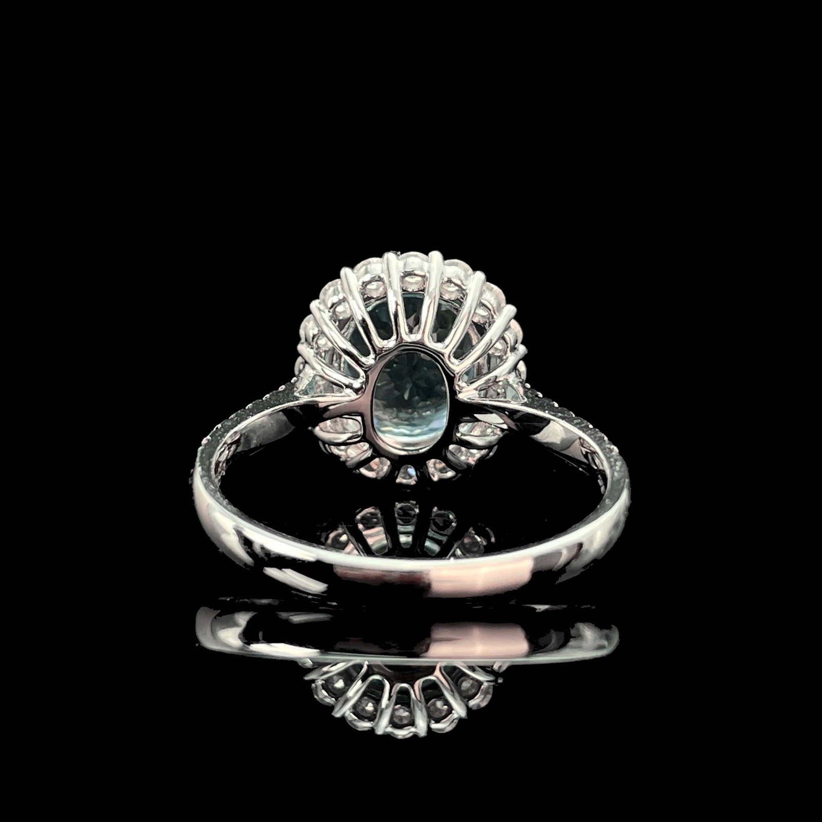 14k Gold 2.80 Ct Natural Aquamarine & Diamond Ring - 5