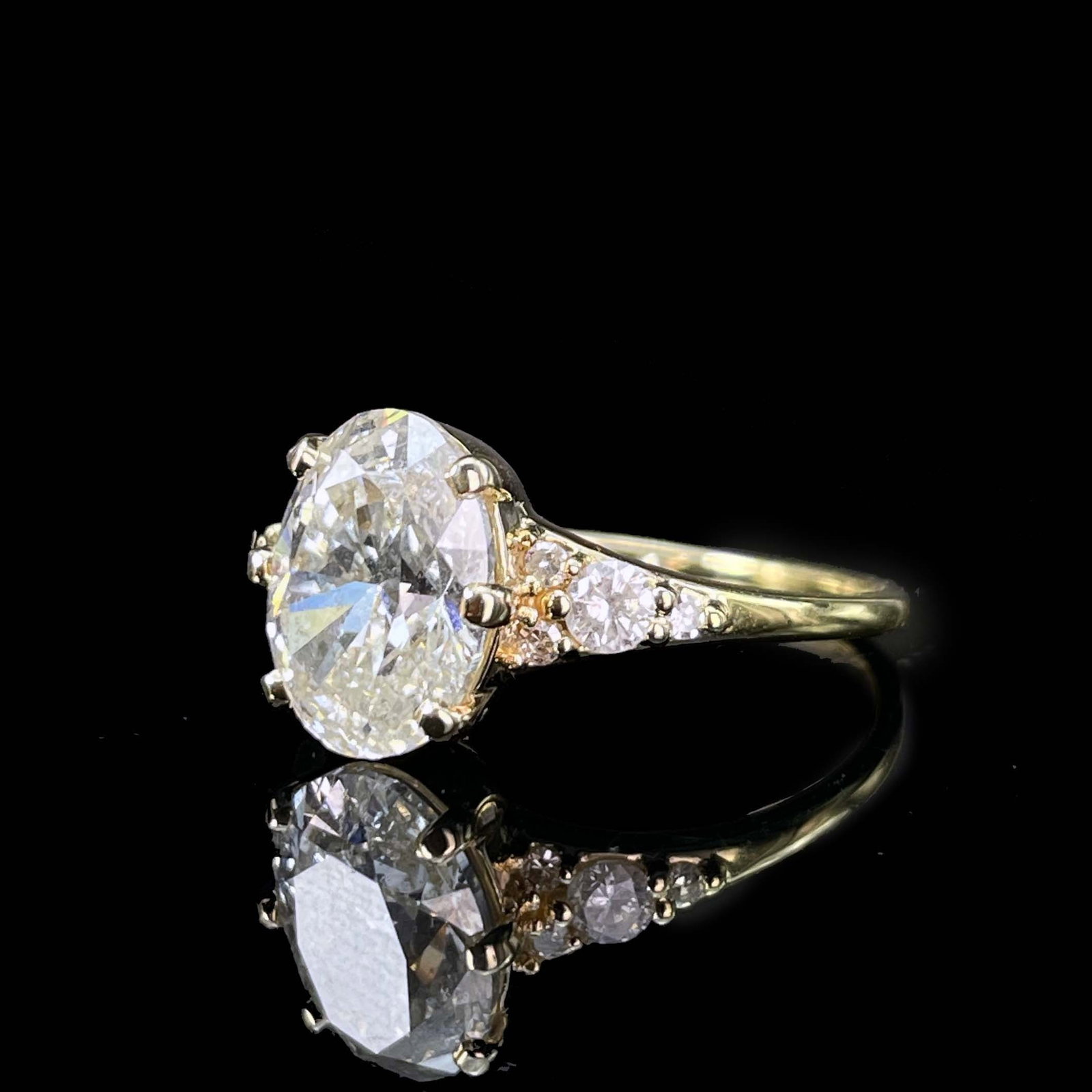 14k Gold 2 Ct Natural N Diamond Ring - 3