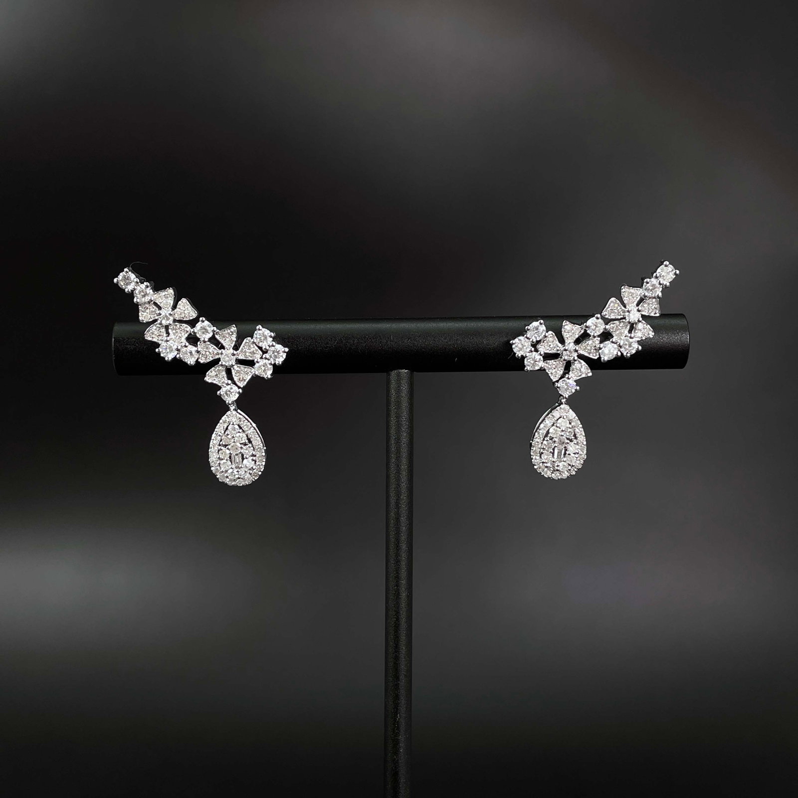 14k Gold 0.8 Ct Natural H Diamond Earrings - 3