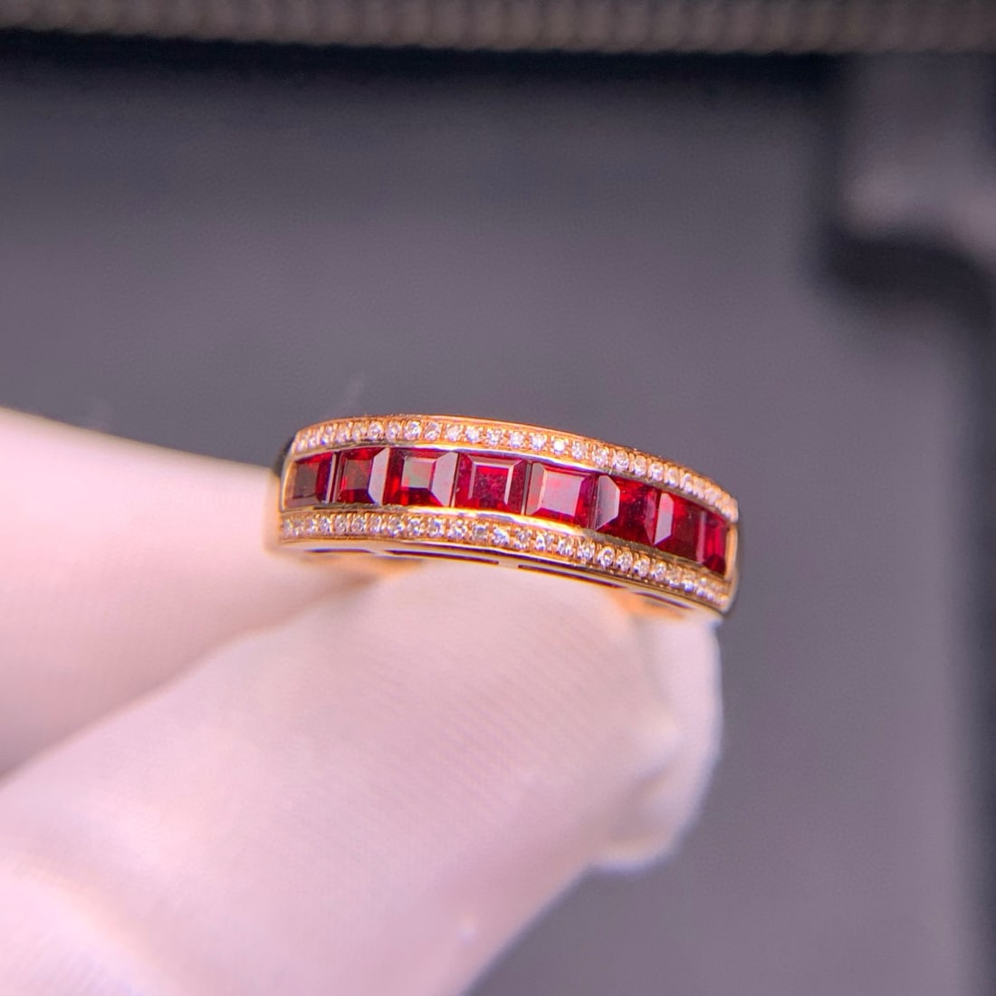 14k Gold 1.51 Ct Natural Ruby & Diamond Ring - 4
