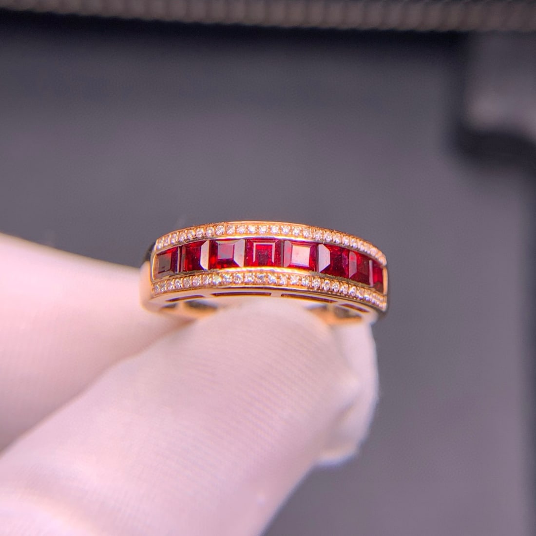 14k Gold 1.51 Ct Natural Ruby & Diamond Ring - 5