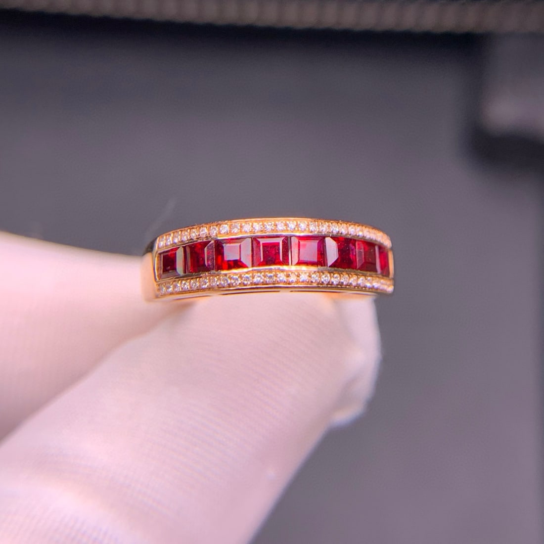 14k Gold 1.51 Ct Natural Ruby & Diamond Ring - 6