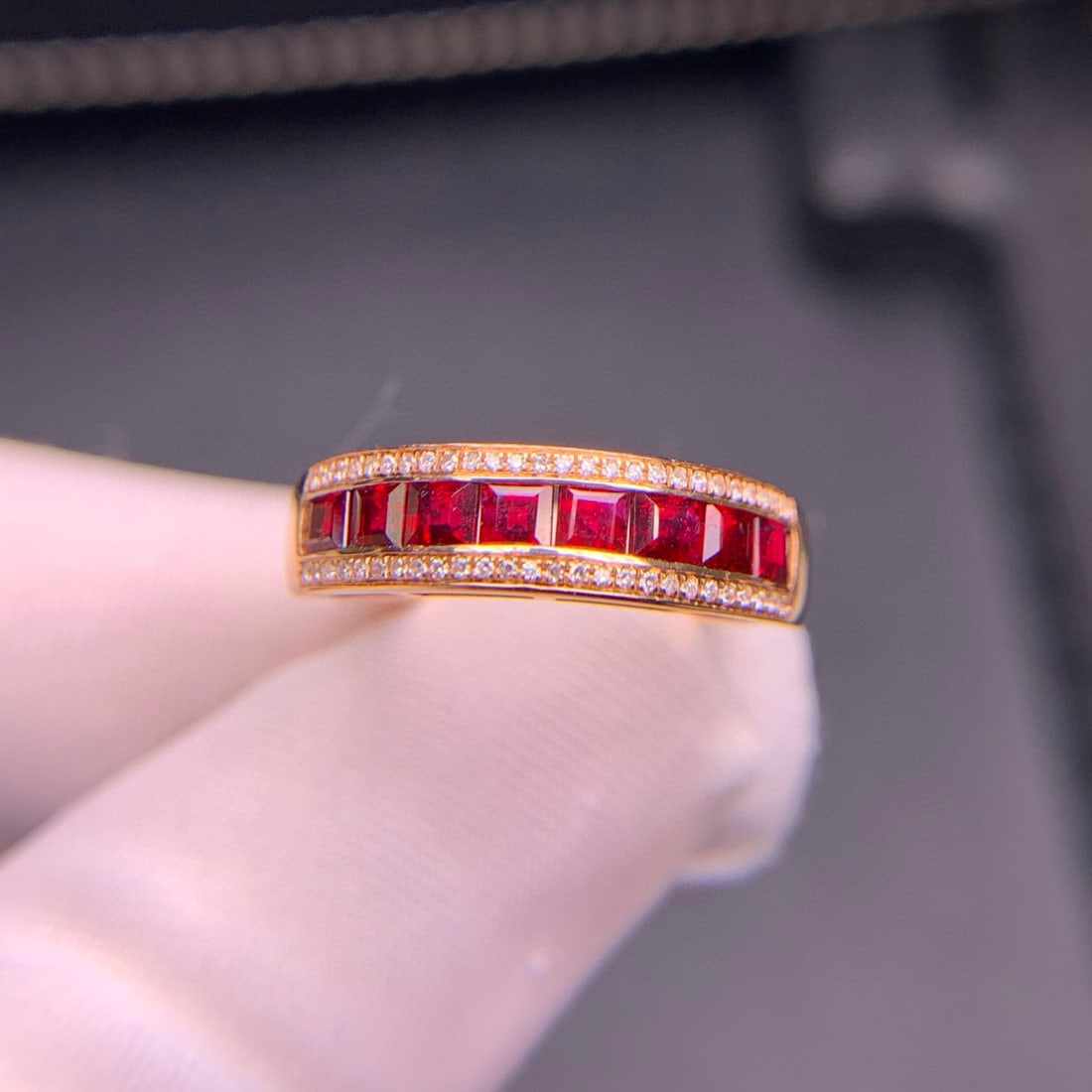 14k Gold 1.51 Ct Natural Ruby & Diamond Ring - 8