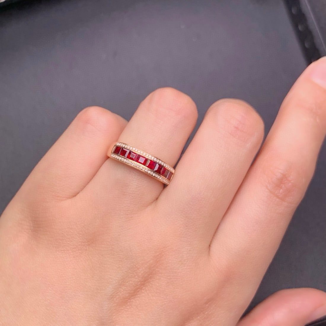 14k Gold 1.51 Ct Natural Ruby & Diamond Ring - 9