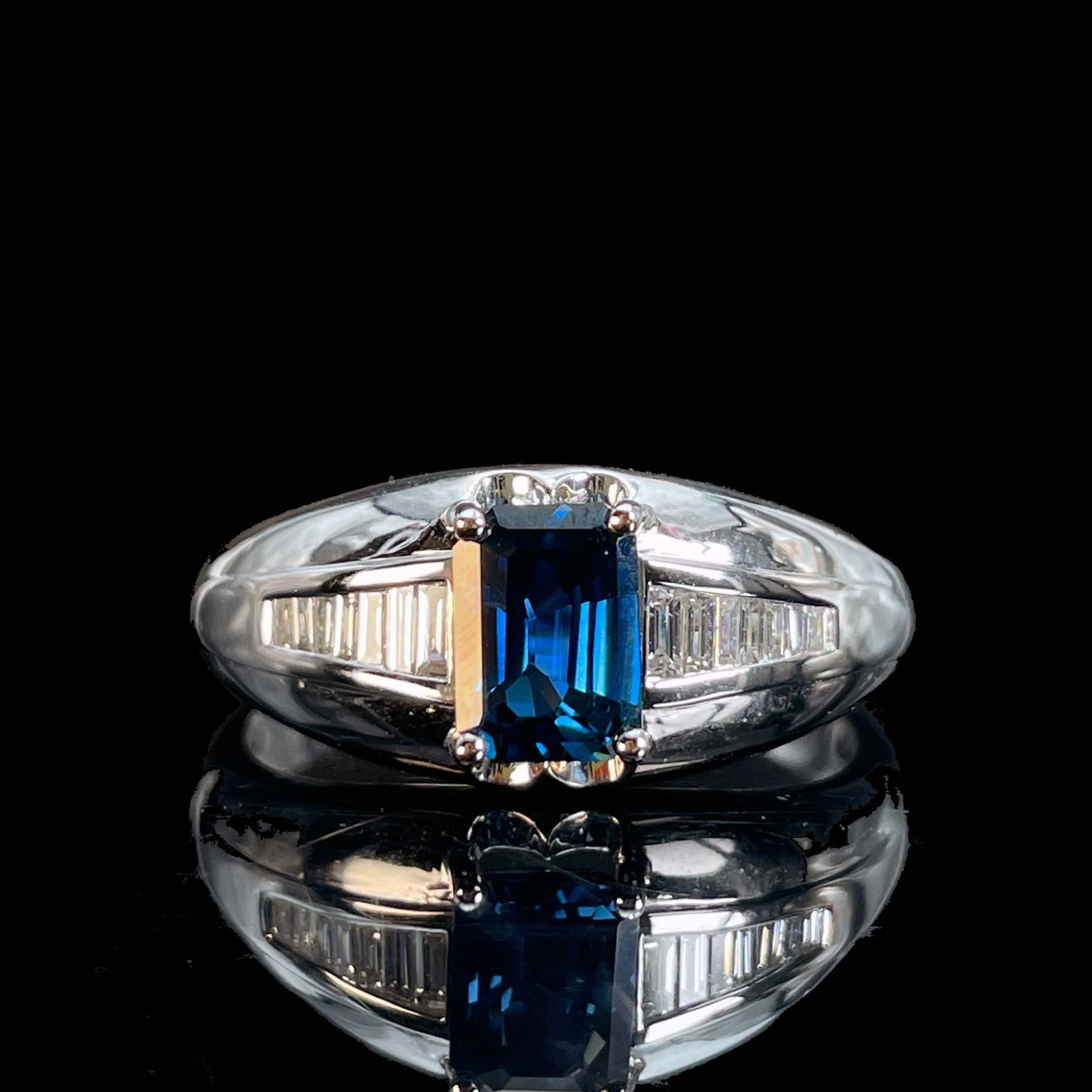 14k Gold 1.41 Ctw Natural Sapphire & Diamond Ring - 2