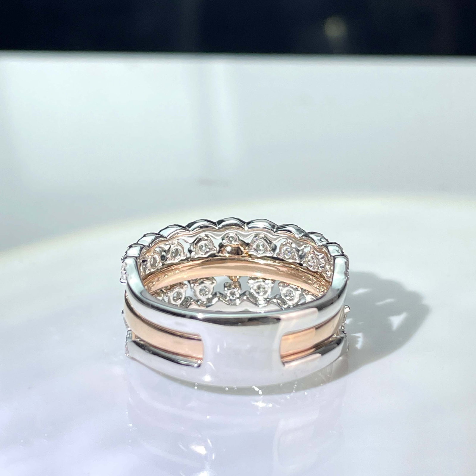 14k Gold 0.97 Ctw Natural Pink Diamond & Diamond Ring - 3